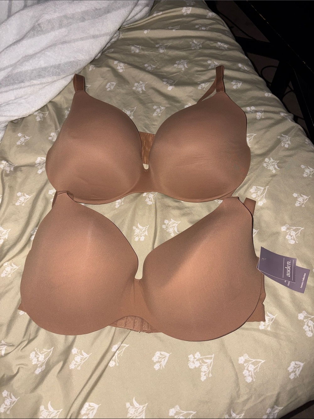 Auden Smooth Molded T-Shirt Bras in Brown (Set of 2)